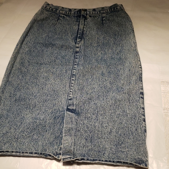 Rivelino Jeans Straight Pencil Denim Skirt European Style Classy Chic! Blue EUC - Picture 2 of 12